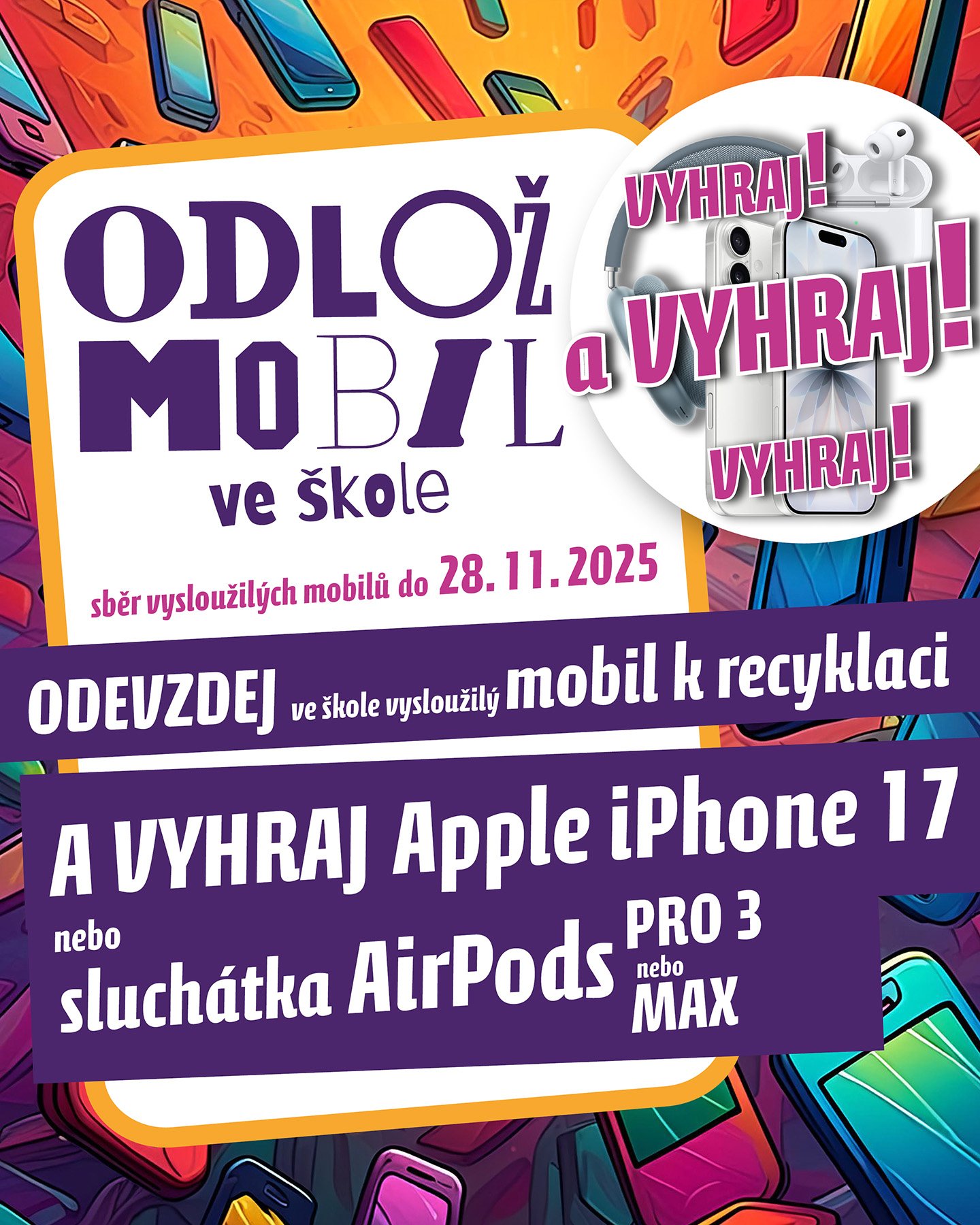 Naše škola se zapojí do soutěže ODLOŽ MOBIL VE ŠKOLE!!! Naše škola se zapojí do soutěže ODLOŽ MOBIL VE ŠKOLE!!!